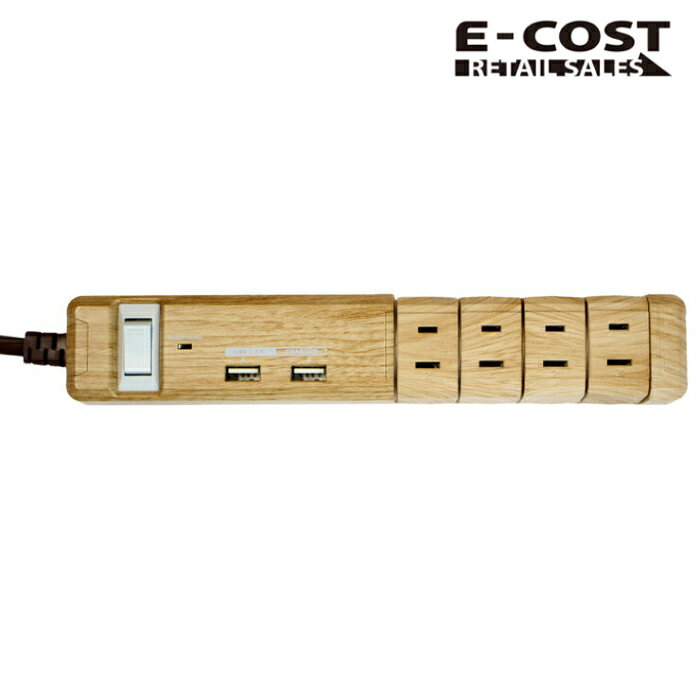 【 コストコ 】Fargo TAPKING AC/USB 回転タップ ナチュラルウッド PT604BEWDのサムネイル