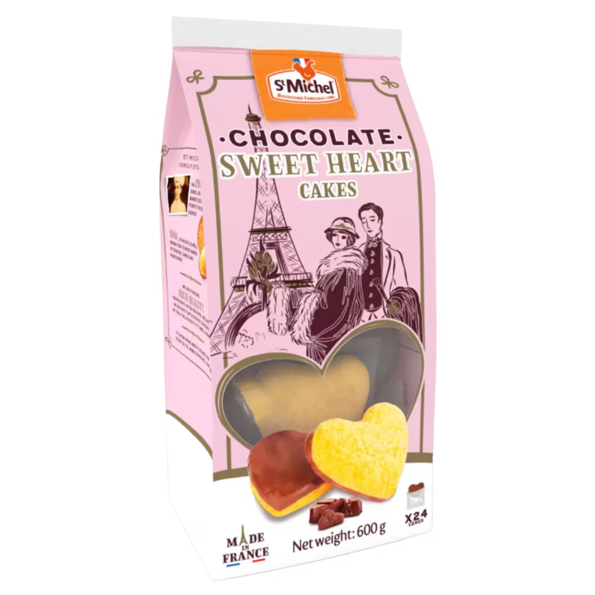 【 コストコ 】St.Michel チョコレートスウィートハートケーキ 24個入り