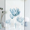 窓用 フィルム 花柄 蓮の花 剥がせる 目隠しシート ガラスシール 遮光 インテリア おしゃれ すりガラス対応 2M 水で接着 uvカット リビングルーム ベランダ レストラン 台所 移転祝い 新生活