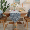 テーブルランナー テーブルセンター フリンジ付き シンプル 和風 おしゃれ 波柄 ジャカード 厚手 汚れ対策 テーブルクロス 耐久性 軽量 気分転換 インテリア...