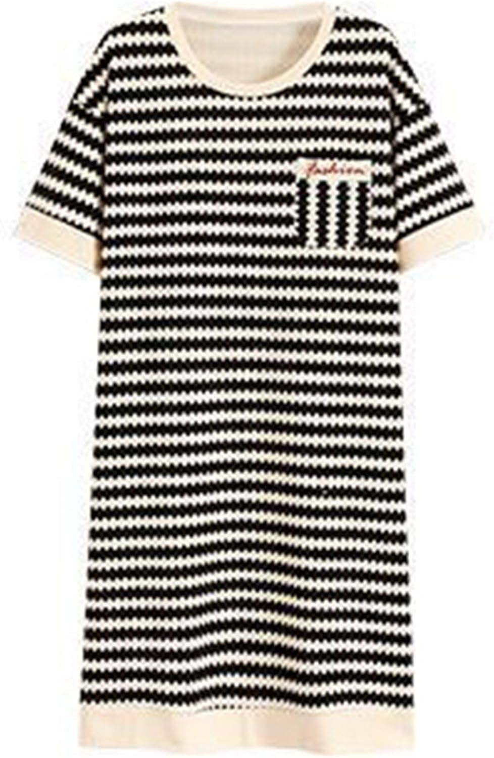 楽天GOTO funny 楽天市場店ネグリジェ 胸パッド付き パジャマ ルームワンピース レディース 夏 半袖 可愛い パンダ柄 コットン 綿 薄手 通気性 吸汗速乾 家着 肌に優しい 大きいサイズ カジュアル ホテル 旅行 ボーダー柄