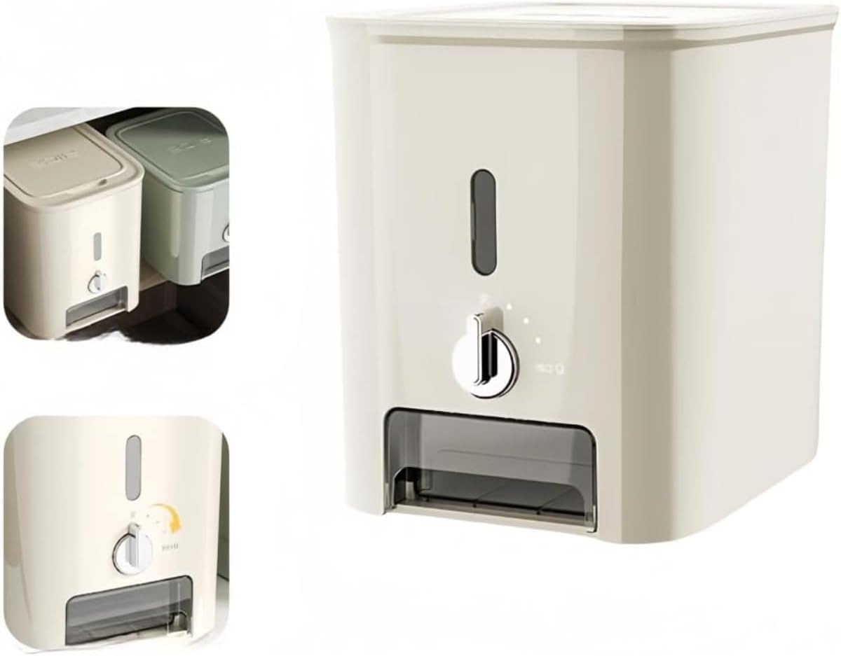 米びつ 大容量 ライスストッカー 米受け引出付き ライスボックス 食品級素材 つまみを回すだけ おしゃれ 多重密封 虫除け 省スペース お手入れ簡単 多機能 5kg/9kg 保存容器 キッチン収納 (