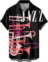 アロハシャツ メンズ 半袖 夏 涼しい 楽器柄 シャツ ファッション 綿 大きいサイズ シャツ ゆったり シャツ ボタン ポロシャツ 旅行 プリントtシャツ カ...