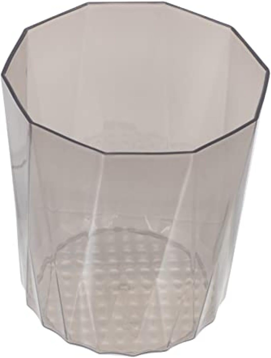 1個 透明のゴミ箱 ミニ カバーバケット プラスチック オフィス デスクトップ ゴミ箱 バスルームのゴミ..