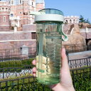 ボトル 水筒 ストロー付き 茶こし付き ウォーターボトル ドリンクボトル プラスチック 耐冷耐熱 お茶入れ 給水 持ち運び便利 水分補給 水筒コップ クリアボト...