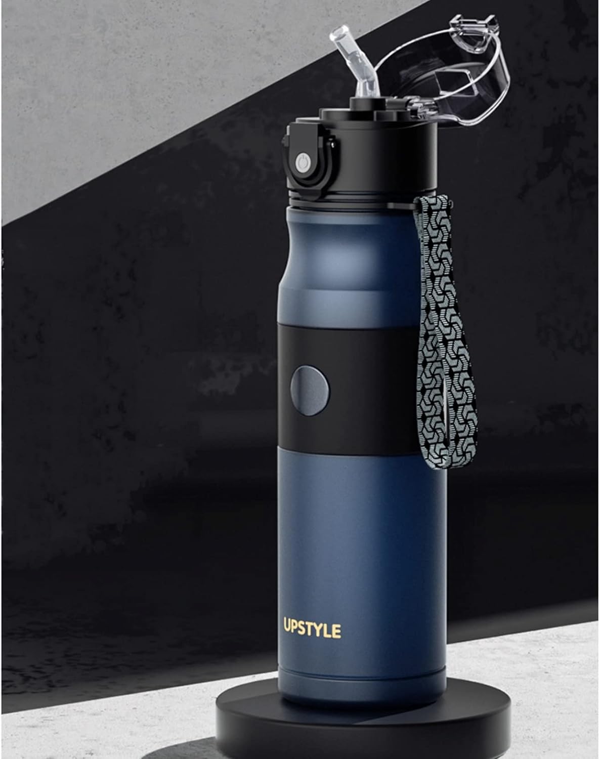 水筒 マット生地 ウォーターボトル ストロー付き 直飲み 620ml 420ml 運動用 ジム 透明 自転車用 ラン..