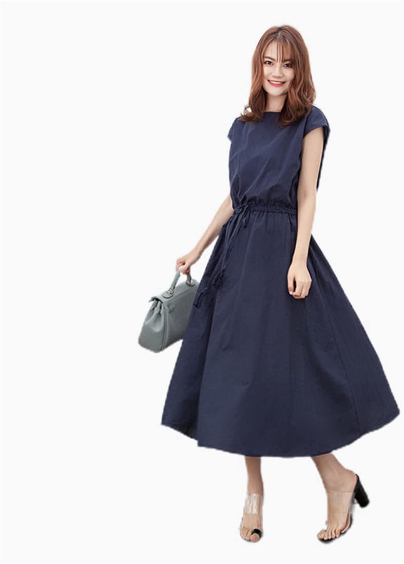 リネンワンピース 半袖 ロングワンピース 綿麻 ミモレ丈 ナチュラル 大人可愛い 体型カバー 着回し 夏 ワンピース 春 秋 体型カバー 着痩せ お洒落 旅行