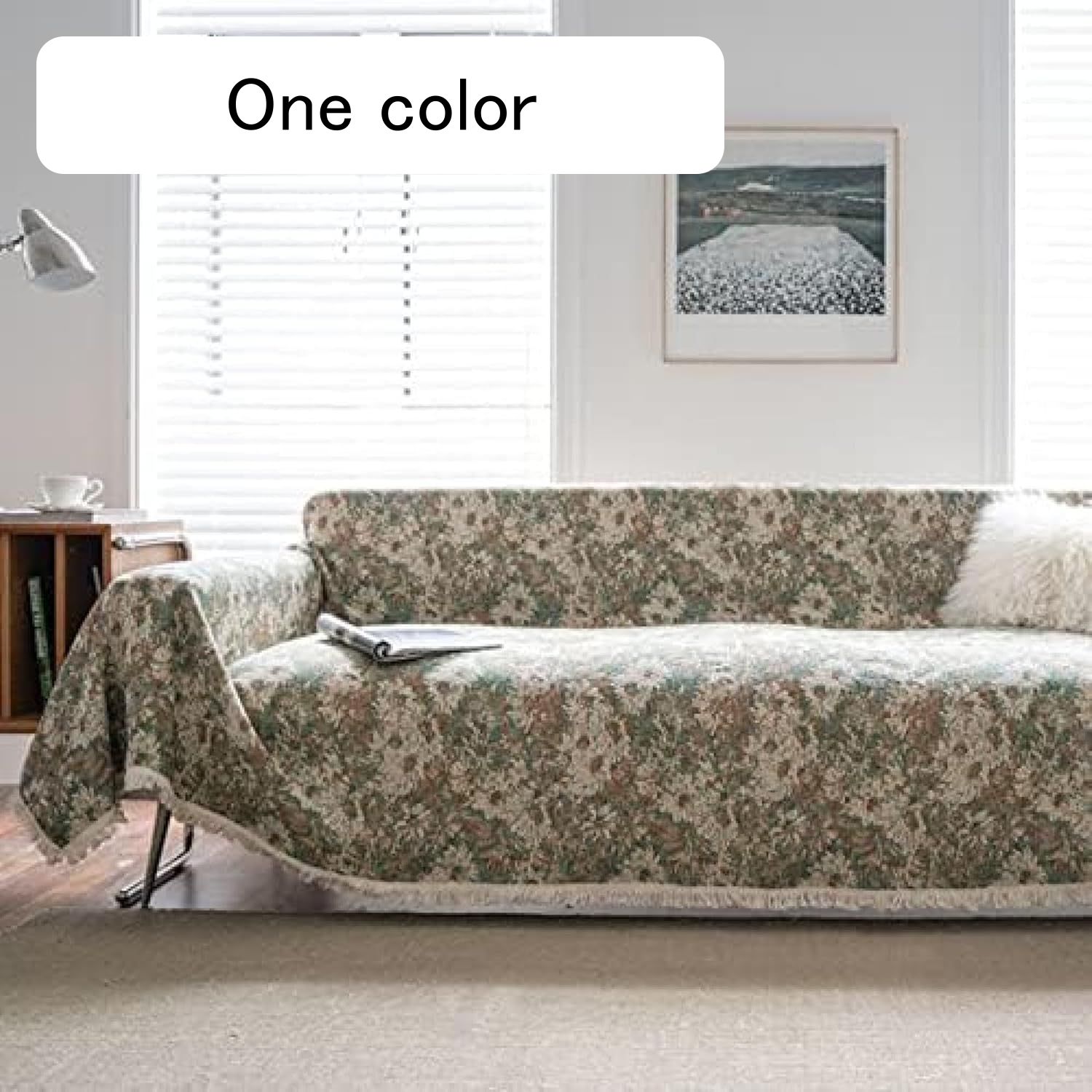 マルチカバー 1枚入り エスニックプリント 180*230cm インド綿100% ライトグリーン イタワ アソート 柄お任せ 色選べる 一枚布 長方形 生地 2人掛け コットン ベッドカバー アジアン