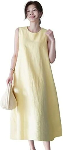 リネン ワンピース レディース ロング ノースリーブ ナチュラル ゆったり 体型カバー シンプル マキシワンピ 夏 リネン ワンピース レディース ロング ノースリーブ ナチュラル ゆったり 体型カバー シンプル マキシワンピ 夏