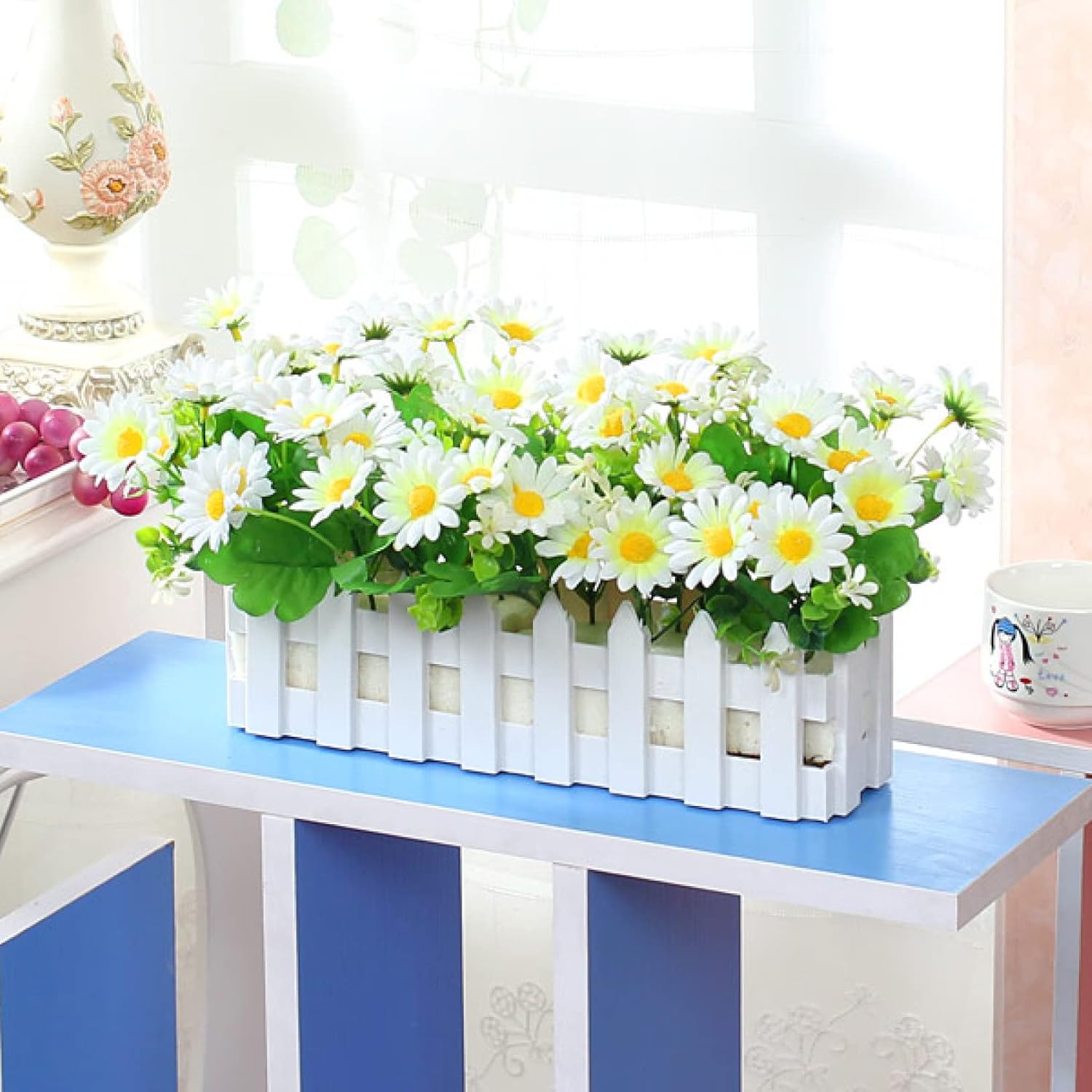 造花 ラベンダー 花柵 長さ：30cm 観葉植物 本物にそっくり ギフト インテリア プレゼント お祝い 結婚..