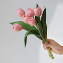チューリップ 造花 枯れない花 アートフラワー 桃色 1束 花 インテリア フェイク プレゼント ギフト 卒業式 誕生日 ウェディング 飾り 撮影道具 転居 バレンタインデー 撮影 美術館 ホーム 庭