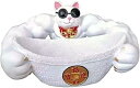 マッスル招き猫 置物 開運 金運 玄関飾り 大きい 純金 筋肉 招き猫 サングラス 飾り 風水 樹脂装飾 開店祝い 周年祝い 贈り物 2色