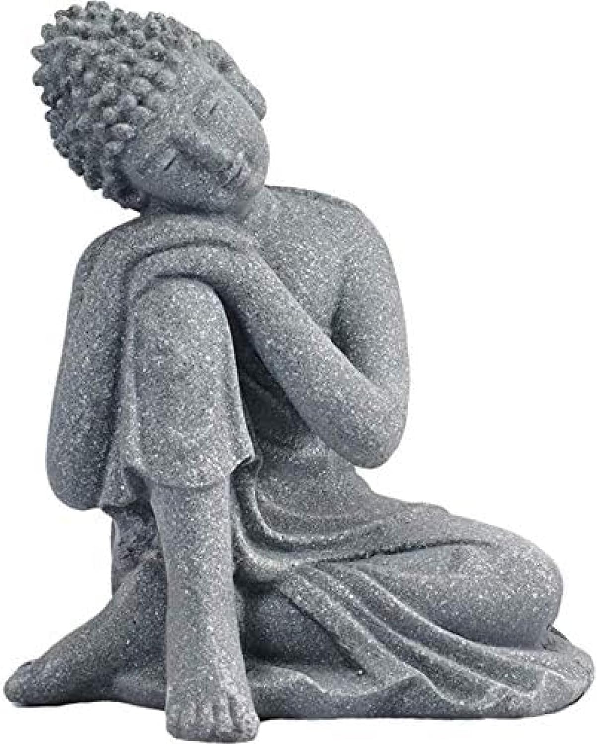 クリエイティブなマイクロランドスケープ造園仏像装飾花盆栽石庭と流れる水仏装飾リビングルーム禅仏装飾 (瞑想 小さい)(3)