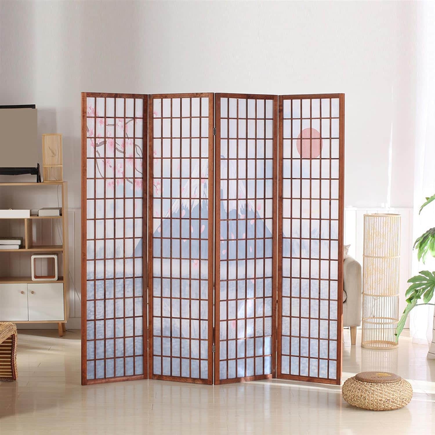 　　　 -------商品詳細------- 「商品サイズ（cm）」：180*44*4=高さ約180×幅約44　パネル数：4連 「あなたのお部屋を変える衝立」 格子状に広がるフレームが高級を漂わせ、お部屋を大人な印象へと変えてくれます。シンプルかつ雰囲気のある色合いからこそ、和室・洋室を選ぶことなく違和感無くマッチします。 「天然素材を使用・耐久性」間仕切りは軽量の布と天然木で作られています。それらは非常に密度が高く、隙間がなく、素朴で本物のように見えます。頑丈な蝶番は、頑丈で耐久性のあるステンレス鋼で作られています。 「折りたたんでスペースを節約しやすい」連結の完成品だから、開けてすぐ使うことができます。使わない時は折り畳んでコンパクトサイズになるので、ちょっとした隙間やクローゼットなどに収納できるので、とっても便利です。 「使用場所」パーテーションは、リビングルーム、ベッドルーム、ダイニングルーム、オフィス、ドレッシングルームなどのさまざまなシーンに適しています。説明 ★「商品詳細」 ? ★「商品サイズ（cm）」：180*44*4=高さ約180×幅約44　パネル数：4連? ★「素材」：木と布?★「お部屋に新しい空間を」：限られたお部屋の空間を、シンプルに仕切ってくれるパーテーション。 ? ★「折りたたんで収納」：使わない時は折り畳めて、省スペースなので、ちょっとした隙間に収納できます！? ★ 「様々な用途に対応」弊社のおしゃれなパーテーションは、洗練されたデザインと機能性があるため、あらゆるシーンに対応します。特にリビングルーム、病院、レストラン、ホテル、オフィスなどで、独立した空間を作り出すことができます。窓の横に置いて日差しを遮ることが大活躍！? ※商品は、モニターによって色合いが異なって見える場合があります。 また、仕様・デザインは改良のため予告なく変更することがあります。?