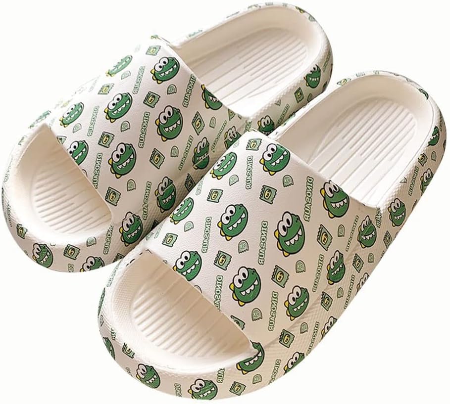 女性と男性のための雲の枕スリッパの印刷浴室のサンダーサンダルオープントゥートゥした柔らかいクッシ..