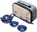 湯呑み セット ティーポット 200ml茶器揃 陶磁茶具セット 茶器 急須 和風 番茶器 旅行 お出かけ用 収納バッグ付