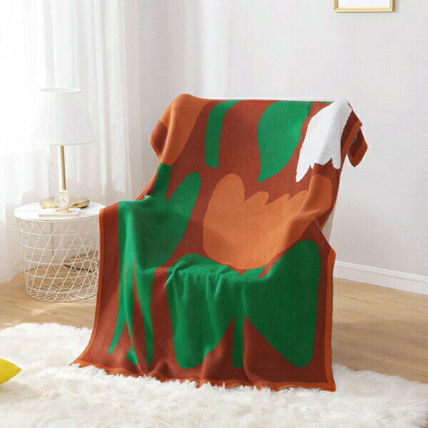 購入15％-30%OFF 毛布　掛け毛布　シングル　ニットブランケット　ひざ掛け　ふわふわ　可愛い　暖かい　北欧風　洗える　昼寝に対応　冷房対策　四季適用　ベッド　ソファー用　ベッドスロー　オフィス用　旅行　出張　キャンプ用