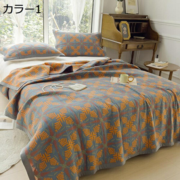 Cotton Blankets - 購入15％-30%OFF ガーゼケット　タオルケット　ブランケット　北欧　花柄　柔らかい　シングル　綿100%　夏用　軽量　南国風　大判　膝掛け　吸湿　通気速乾　キルトケット　洗える　昼寝用　オフィス　冷房対策　プレゼント　四季適用