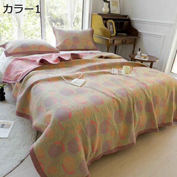 Cotton Blankets - 購入25％OFF ガーゼケット　タオルケット　シングル　綿100%　ブランケット　北欧　花柄　柔らかい　夏用　軽量　南国風　大判　膝掛け　吸湿　通気速乾　キルトケット　洗える　昼寝用　オフィス　冷房対策　プレゼント　四季適用