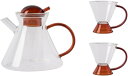 ティーポット ティーカップ ティーセット 手作り 耐熱ガラス 紅茶 ポット 茶器セット 直火対応 割れにくい 茶こし付き