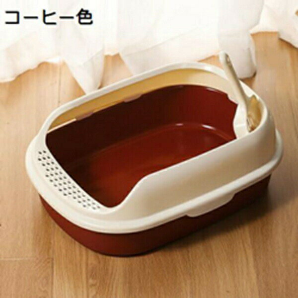 　　　 ◆◇◆人気の秘密◆◇◆ 安全で耐久性があり、健康的で無毒なPP素材で作られた猫用トイレです。 オープンデザインで愛猫の自由な出入りを確保し、新鮮な空気の循環を促します。 高いフェンスが飛び散る猫砂を効果的に防ぎます。掃除も簡単で心配なし！ 滑らかな表面と取り外し可能なトレイでお手入れが簡単です。 屋外や室内など、様々なシーンで活躍する猫用トイレ。猫、小型犬、小動物におすすめ！ 　　　◆◇◆注意事項◆◇◆ご覧のモニターの環境、撮影環境により実物と色味が異なって見える場合がございます。湿った状態で他のものと擦り合わせると色が移る恐れがあります。濃色品の洗濯時は、白色、淡色と分けて洗ってください。説明 ワイドサイズの猫トイレ本体、取り外し可能で清潔！洗えるオープンタイプ、飛び散らない設計、スコップ付き、おしゃれなコーヒー色、大容量、耐久性抜群！ 【安全で丈夫な材料】PP素材で作られたこの猫用トイレは安全で耐久性があります。健康的で無毒な素材で作られており、長期間使用することができます。 【オープンデザイン】愛猫の習性に合わせたオープン型のトイレトレーは愛猫が自由に出入りできるスペースを確保します。新鮮な空気の循環を促進し、清潔で快適なトイレ環境を提供します。 【高いフェンスで猫砂を飛散から守る】高いフェンスが付いているため、猫砂の飛散を効果的に防ぎます。普通の猫砂を使ったり、猫砂の掃除をする際も心配いりません。 【簡単なお手入れ】滑らかな表面と取り外し可能なトレイにより、猫用トイレのお手入れが簡単に行えます。衛生的な環境を保つため、手間なく清潔を保つことができます。 【様々なシーンで利用可能】室内外を問わず、様々な場面でこの猫用トイレを活用できます。お出かけ時や災害時にも役立つアイテムとしておすすめです。猫だけでなく、小型犬や小動物にも利用可能です。