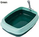 購入15%-30%OFF 猫用トイレ本体 スカップ付きの上の猫のゴミ箱のパンPPのプラスチックキティのごみ箱、小さな猫のために掃除が簡単 清潔トイレ 34x45x12cm