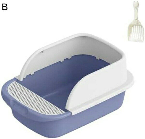 購入15％-30%OFF 猫トイレ ペット用トイレ 猫用トイレ本体 大型 トイレ オープンタイプ 耐久性 専用スコップ付きシンプル オシャレ 猫砂の飛び散り防止 清掃便利 漏れ砂穴設計 分離式 収納簡単 丸洗い可能 お手入れ簡単