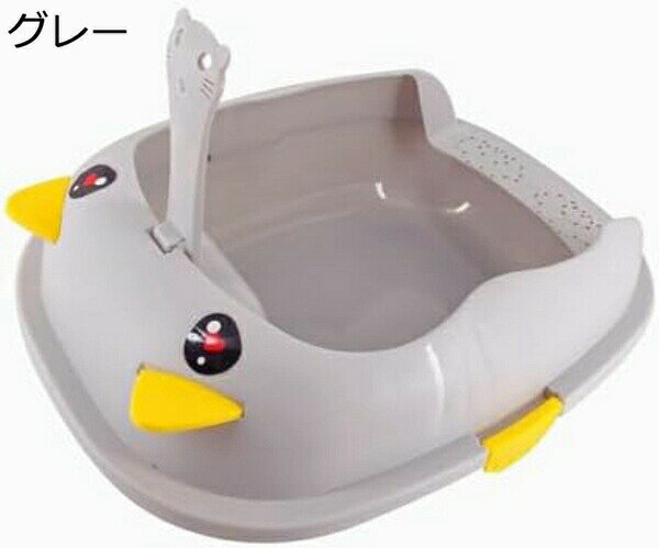購入15％-30%OFF ハーフカバー?猫 トイレ 子猫 小さめ オープンタイプ ワイドサイズ スコップ付き?漏れ..