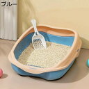 購入15%-30%OFF 猫トイレ キャットトイレ ゆったり広々サイズ 猫用トイレ本体 オープンタイプ 大容量 砂が飛び散りにくい 掃除簡単 清潔 洗える システムトイレ スコップ付き 耐久性 シンプル 猫用品