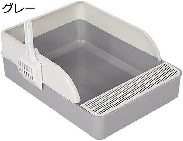 購入15％-30%OFF 猫トイレ ペット用トイレ 猫用トイレ トイレ本体 大型 半閉鎖式 オープンタイプ 清掃便利 収納簡単 丸洗い可能 本体セット トイレ用品 プラスチック猫砂鉢 ペット用品 L-49*36*18cm