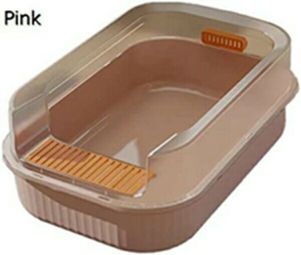 購入25％OFF 猫用トイレ本体 開いた猫用トイレトレイ 猫用トイレトレイ 入り口付き 臭いもトイレもこぼれません 大きな入り口 猫用トイレ (色 : Pink Size : 40x30x18cm)