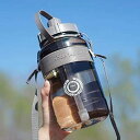 マグボトル 大容量 カップル アウトドア 1L 1.5L 2L スポーツ ボトル 水筒ストロー 漏れ防止 水分補給 安全無毒 携帯