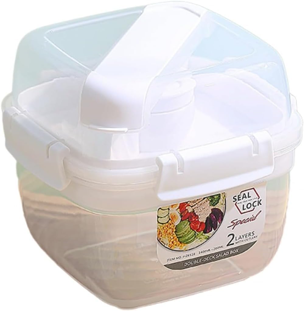 サラダ 弁当箱 ピクニック弁当箱 お弁当箱 大容量 ランチボックス 仕切り一体型 フルーツケース 密閉 ..