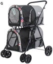 購入15%-30%OFF ペット用ベビーカー ペットベビーカーバッグ取り外し可能なペットの外出ベビーカーはベビーカーを簡単に折りたたむことができます四輪屋外ペッ...