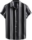 シャツ メンズ 半袖 夏服 ワイシャツ Fulorrita shirt おしゃれ ストライプ 総柄シャツ アロハシャツ カジュアル 大きいサイズ yシャツ ビジ...