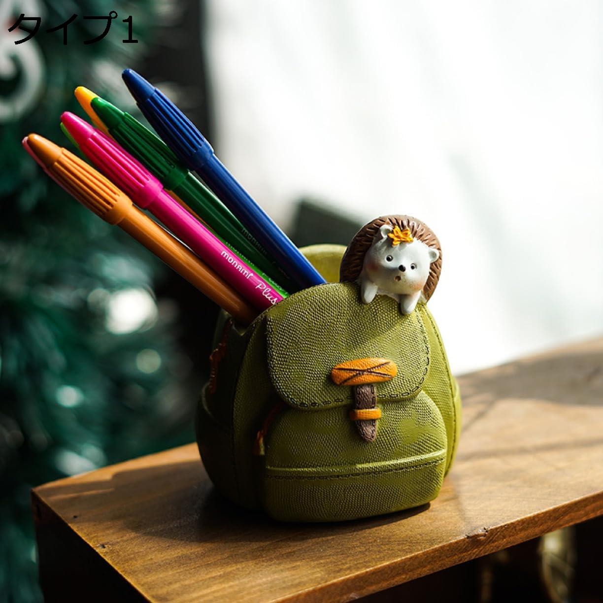 卓上スタンド リアル 可愛い カントリー風 ペンホルダー 小物収納 オフェス用品 ペン立て ペンスタンド..