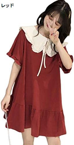 購入15%-30%OFF ワンピース レディース 半袖 ゆったり ショート ワンピース セーラー襟 おしゃれ フレアワンピース ふんわり 海軍風 可愛い チュニック 甘い 夏 森ガール 原宿系