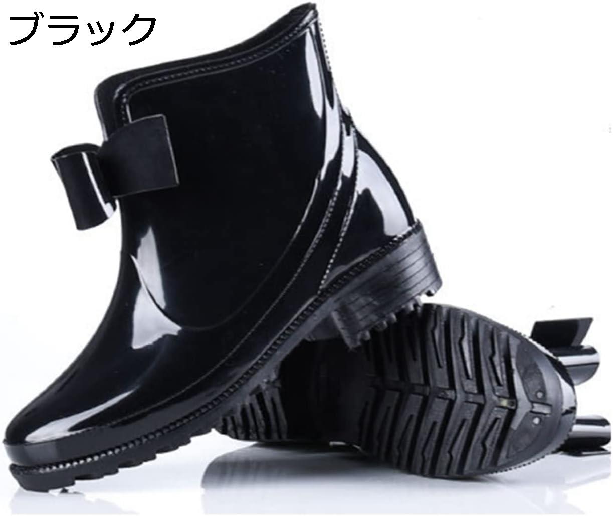 購入15％-30%OFF ショートレインブーツ レディース リボン付き 雨靴 雨具 ショートブーツ 長靴 防水ブーツ レディース 靴 ガーデニング レインブーツ レジャー 通勤 雨靴 滑らない レインシューズ 超可愛い 通学 旅行 雨晴れ兼用