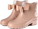 レインブーツ ショート レディース ハイカット 蝶結び付き 厚底 軽い レインシューズ 長靴 雨靴 防水 防滑 おしゃれ 大きいサイズ 滑らない 歩きやすい 通学 仕事用 ガーデニング 雨靴 ブラック