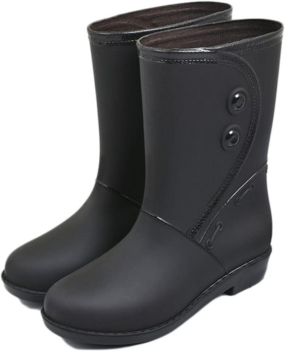 レディース レインブーツショート 歩きやすい ローヒール 防水シューズ 学生 濡れない 滑らない 完全防..