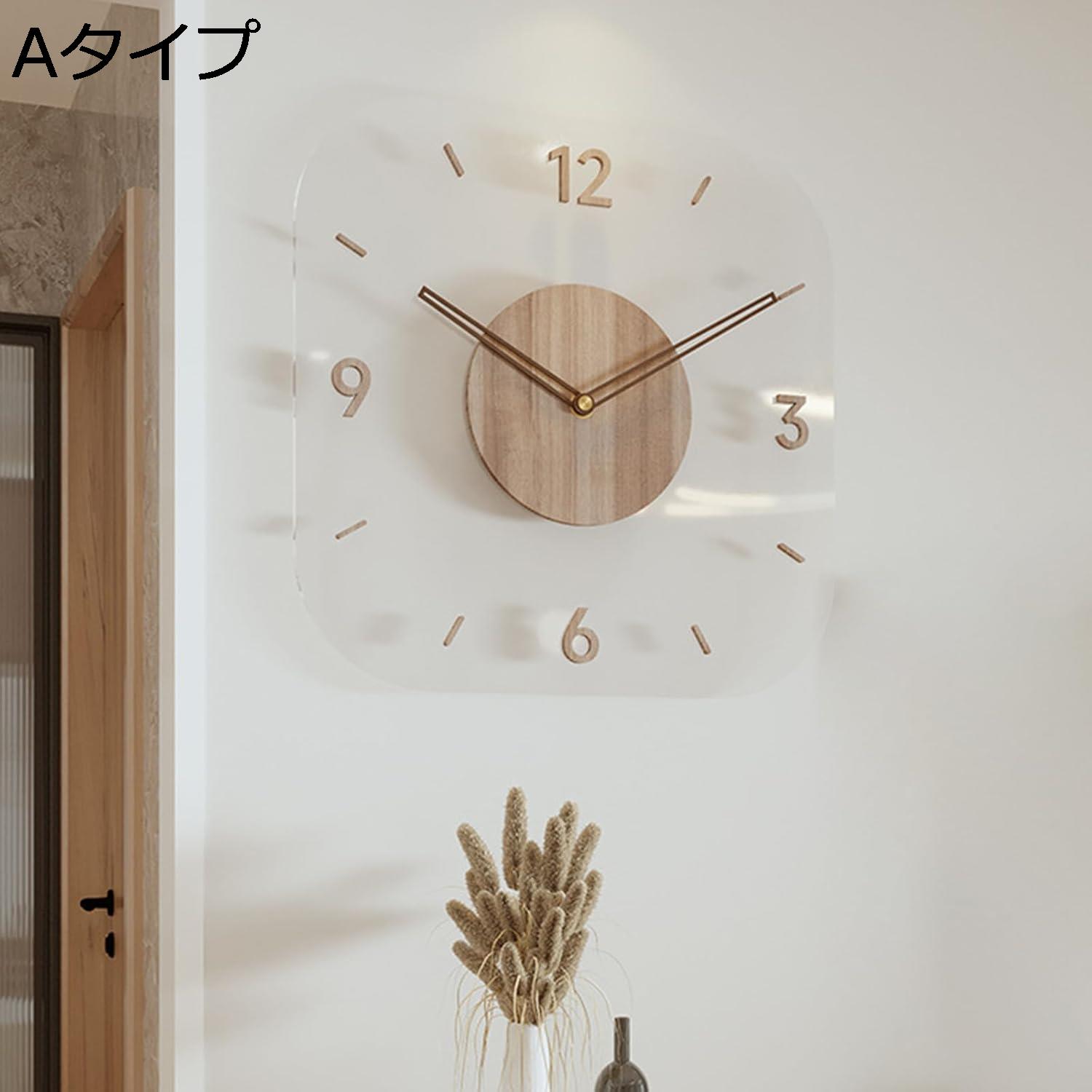 購入15％-30%OFF 時計 掛け時計 北欧 壁掛け時計 木製 直径35cm 薄型のデザイン おしゃれ 北欧 CLOCK 静音 3D立体数字 連続秒針 居間 寝室 書斎 室内装飾 お祭り 贈り物 (電池は含まれていない・Aタイプ)