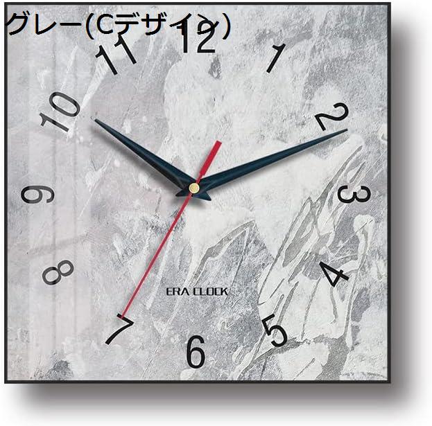 GOTO funny 楽天市場店の購入15％-30%OFF 壁掛け時計 掛け時計 アンティーク 四角形 時計 壁掛け 見やすい デザイン 静音 上質 海外風インテリア おしゃれ レトロ 北欧 リビング インテリア かっこいい アナログ かけ時計 正方形 (グレー(Cデザイン))｜アングル3