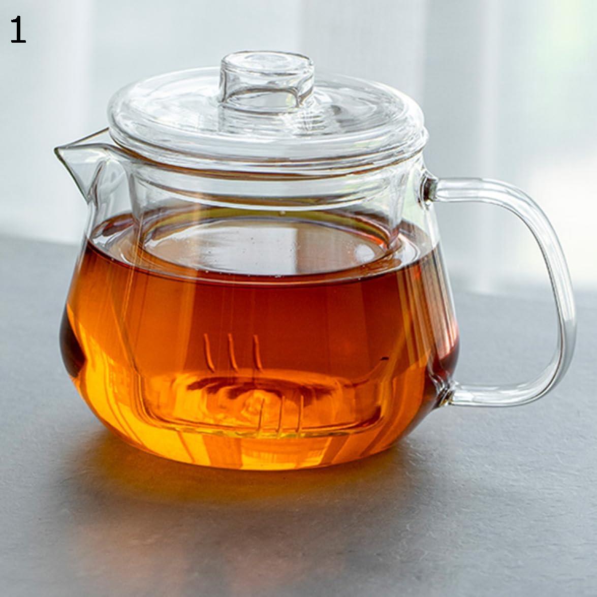 ティーポット 軽くて割れない 耐熱ガラス 珈琲ポット ガラスポット お茶用品 ティーウェア ガラス茶こし付き 耐熱ティーポット コーヒーポット 紅茶 ポット キャンプ 急須 冷水筒 クリアティーポット プレゼント