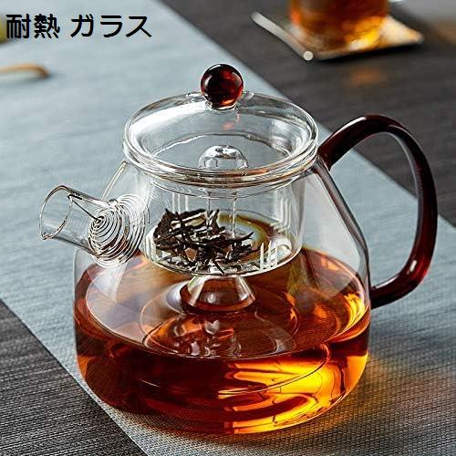 ガラスケトル ガラスフルーツ ティーポット 耐熱 ガラス フラワーティーポット ステンレス スチール ティーポットセット