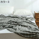 購入15%-30%OFF ガーゼケット シングル 3重 綿100% 肌かけふとん ガーゼ地 3重ガーゼ 肌布団 コットン タオルケット チェック柄 夏 大判サイ...
