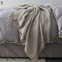 購入15%-30%OFF ブランケット おしゃれ 綿 コットン 冬用 薄手 127*170CM 大判 キャンプ 暖かい 通気 フリンジ付き かわいい 静電気防止 プレゼント 通年使用 車用毛布 ひざ掛け 肌に優しい 北欧 毛玉なし 肩掛け 防寒 毛布 掛け毛布 ガーゼケット(3)