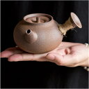 手作り 陶器サイド ハンドルティーポット 生鉱石陶器 粘土素材 レトロラフ陶器健康茶メーカー
