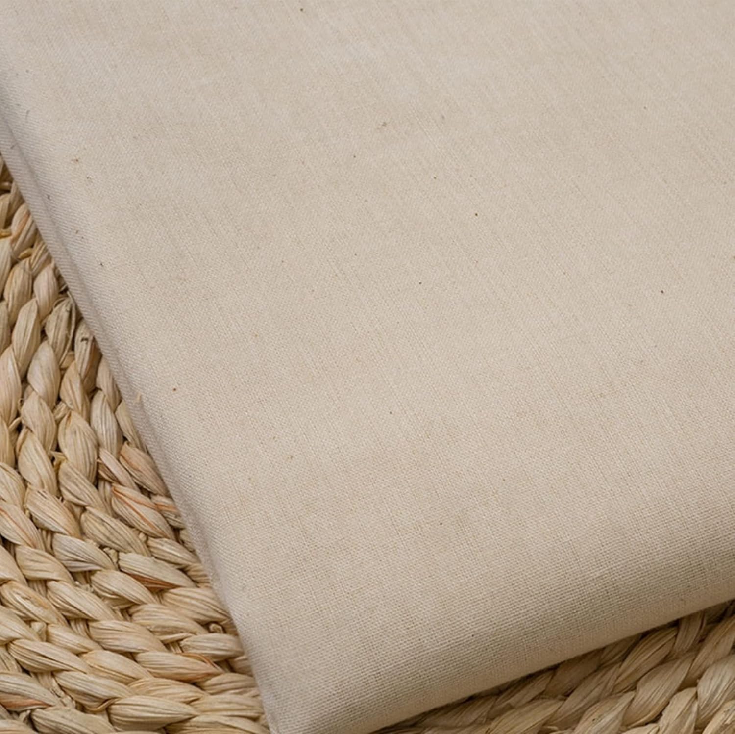 Cotton （Solid Color） - 生地 白い 長さ2m コットン 綿麻 無地 亜麻 リネン ハンドメイド 手芸用 手作り DIY