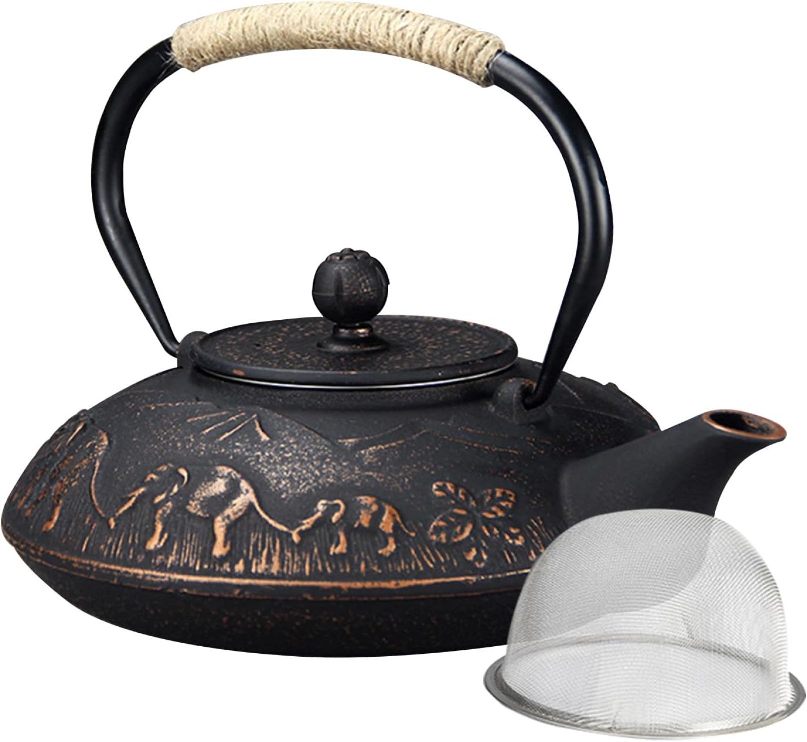 鋳鉄 ティーポット ステンレス フィルタースクリーン付き おしゃれ やかん ポット モダン ティーポット..