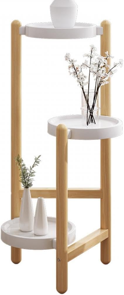 フラワースタンド 室内 3階 木製 園芸ラック 花棚 花台 屋外 ガーデニング 盆栽スタンド 植物スタンド ..